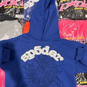 Blue Sp5der Hoodie (LARGE🌟)